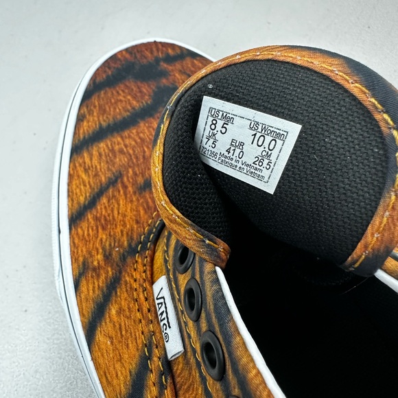 Vans Mens Womens Skate Shoes ERA Size 8.5/10 Tiger/True White NEW - Picture 11 of 14